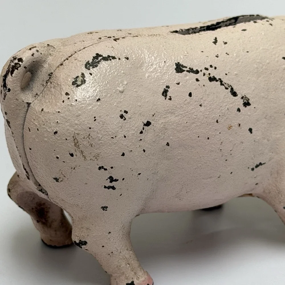 Vintage Cast Iron Chubby Pig Piggy 4.5